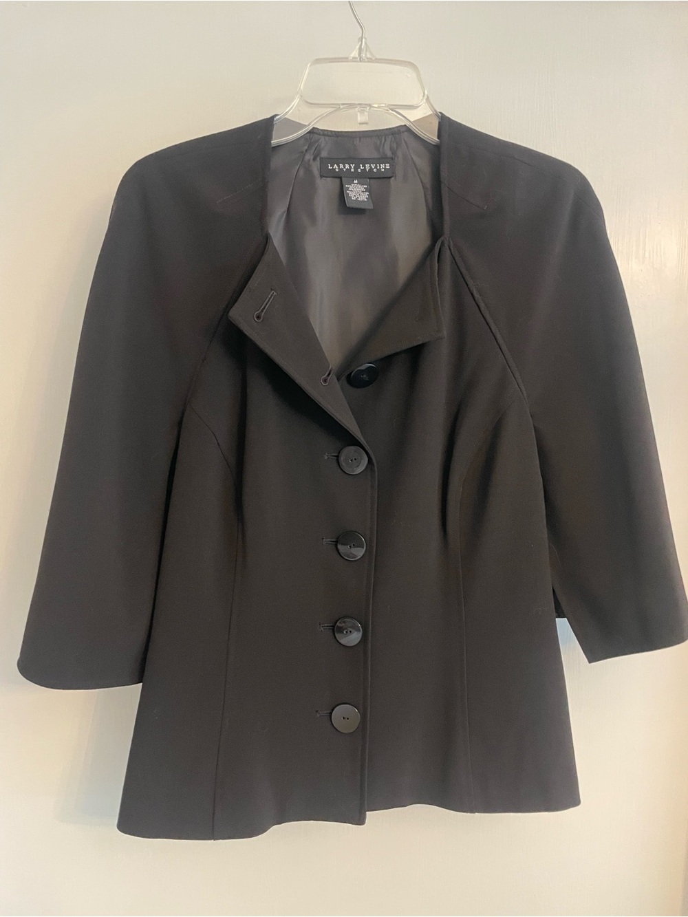 VINTAGE Black Cape-back jacket/ Capelet coat (Larry Levine)